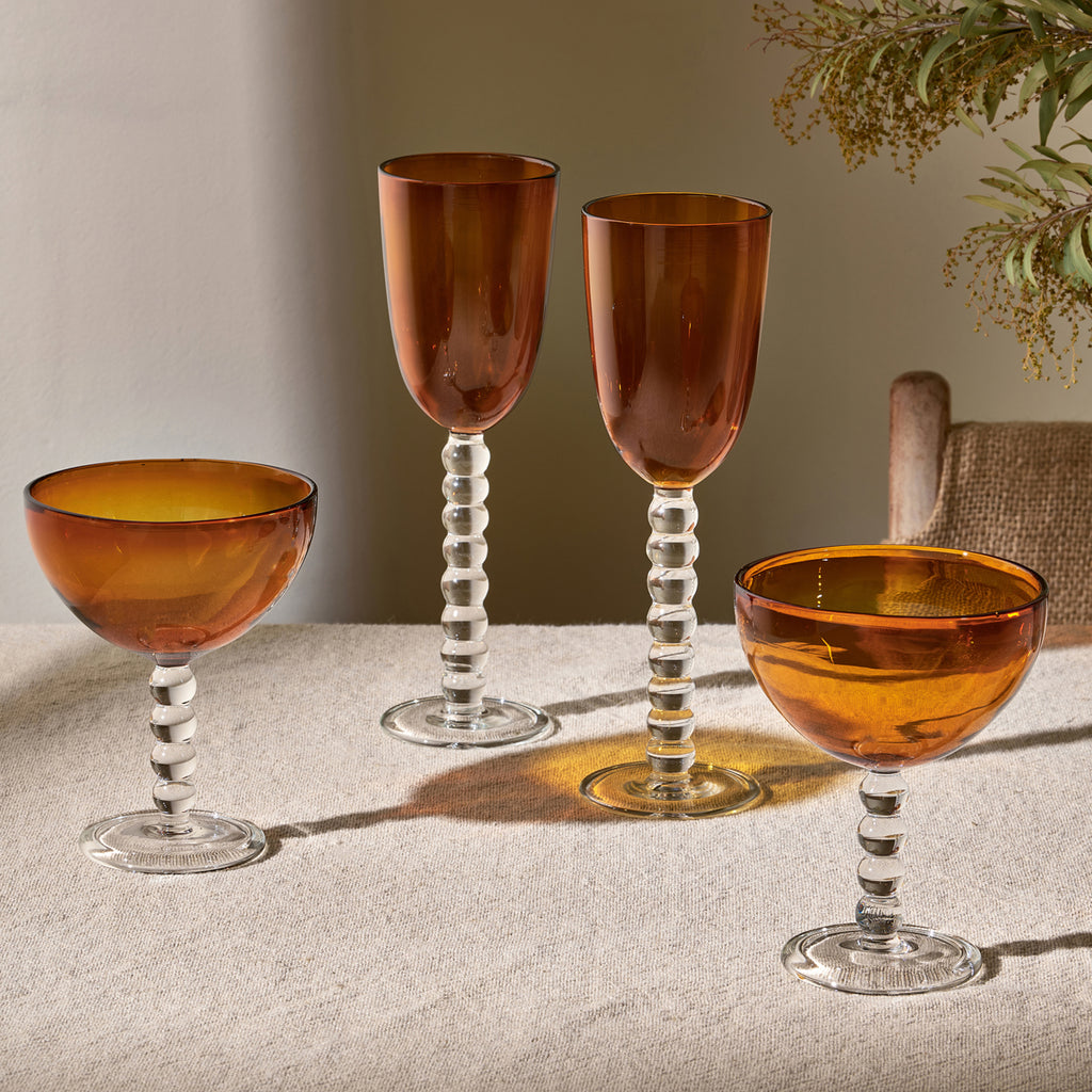 Thimma Amber Wine Glasses (Set of 2)