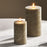 Rustic Pillar Candle, Olive Green