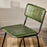 Ukari Leather Dining Chair, Rich Green
