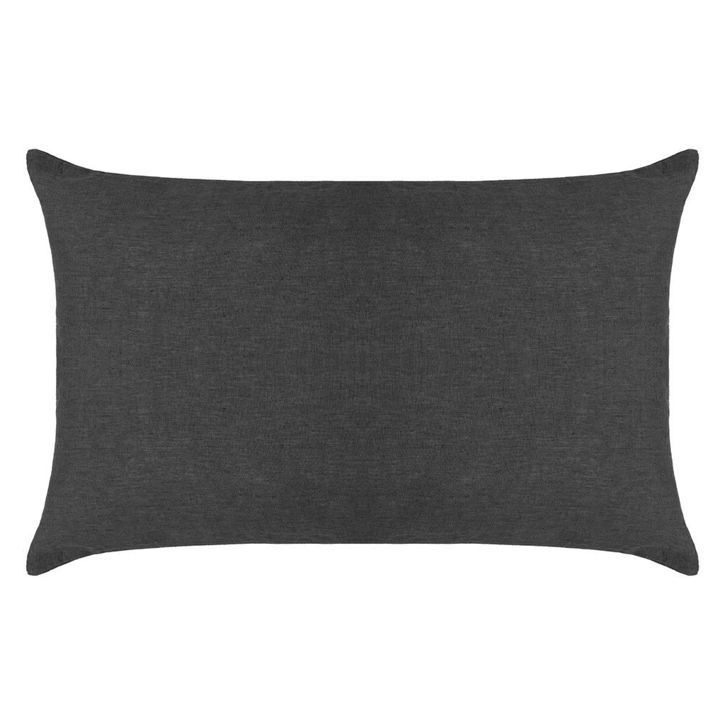 Adya Linen Pillowcase Pair, Charcoal — Kayu Home