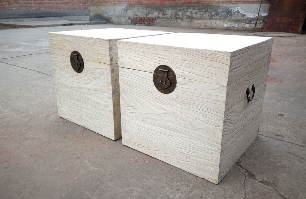 Reclaimed Elm Cube Trunks — Kayu Home