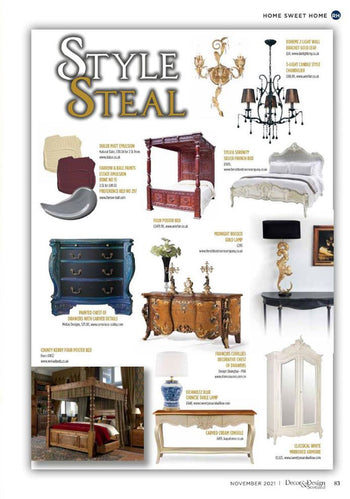 Carved Cream Console Table