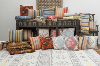Recycled plastic cushions, throws and rugs from Weaver Green