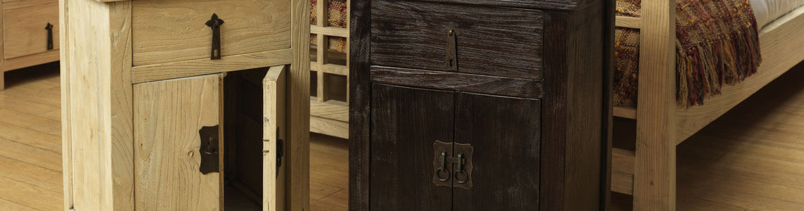 Reclaimed Wood, Solid Wooden Bedside Units
