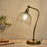 Purnia Glass & Metal Desk Lamp - Clear & Antique Brass