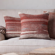 Aakaash Wool Cushion Cover, Rust Red
