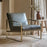 Adra Leather and Brass Occasional Chair