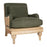 Abe Linen Chair - Olive Green