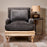 Abe Velvet Armchair, Charcoal