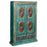 Turquoise Vintage Painted Indian Cabinet