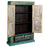 Turquoise Vintage Painted Indian Cabinet