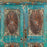 Turquoise Vintage Painted Indian Cabinet