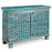 Painted Blue Vintage Pithara Cabinet