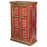 Red Painted Mid Size Vintage Cabinet