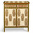 Green and Cream Decorative Painted Indian Cabinet