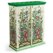 Decorative Painted Cabinet with Birds and Flowers