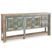 Large Painted Sideboard with Sunburst Panels
