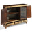 Indian Vintage Cream Sideboard with Glass Panelled Door