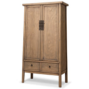 Large Tapered Natural Elm Cabinet