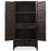 Black Lacquer Antique Elm Armoire
