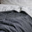 Amar Linen Bedspread, Charcoal