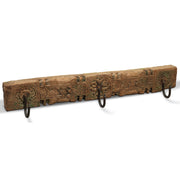 Vintage Carved Door Fragment Coat Rack