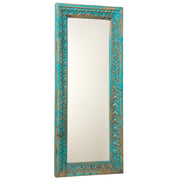 Carved Reclaimed Wood Wall Mirror