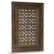 Large Hand-Carved Jali Wooden Panel