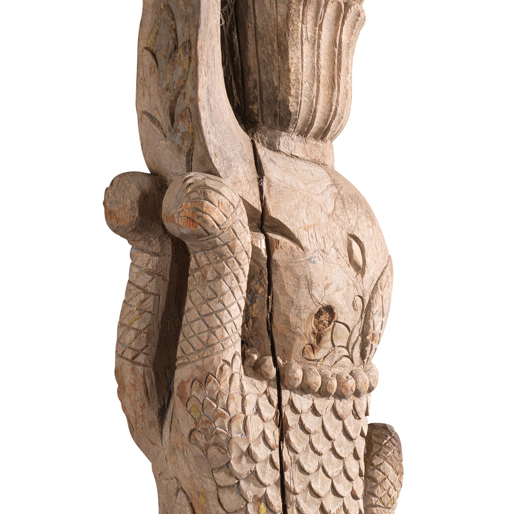 Vintage Carved Yali Temple Bracket — Kayu Home