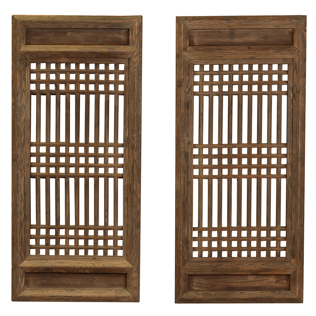Pair of Rectangular Window Panels — Kayu Home