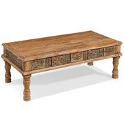 Indian Carved Takhat Coffee Table