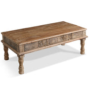 Carved Vintage Takhat Coffee Table
