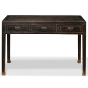 Black Lacquer Three Drawer Desk