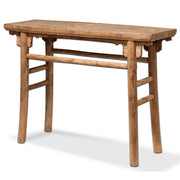 Antique Elm Table with Rounded Legs