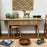 Natural Elm Three Drawer Console