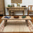 Rustic Low Elm Bench