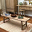 Rustic Low Elm Bench
