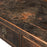 Three Drawer Black Antique Elm Desk