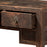 Three Drawer Black Antique Elm Desk