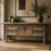 Large Elm Antique Table with Drawers