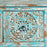 Carved Distressed Blue Six Drawer Chest