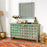 Vintage Indian Green Panelled Storage Chest