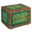 Green Floral Indian Painted Wooden Box