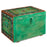 Green Floral Indian Painted Wooden Box