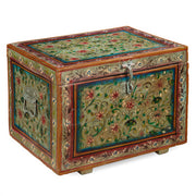 Green Painted Indian Wooden Chest
