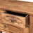 Two Drawer Carved Elm Table