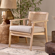 Atri Mango Wood and Cane Chair