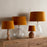 Batakha Velvet and Linen Lampshade, Dark Ochre