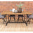Reclaimed Elm and Dark Iron Dining Table