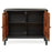 Mang and Sheesham Wood Two Door Ribbed Sideboard